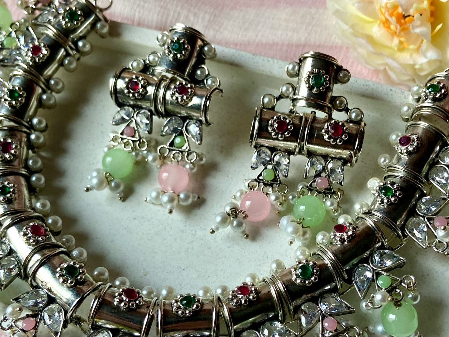 Madhobi-Exclusive Design Bridal Set (Silver)
