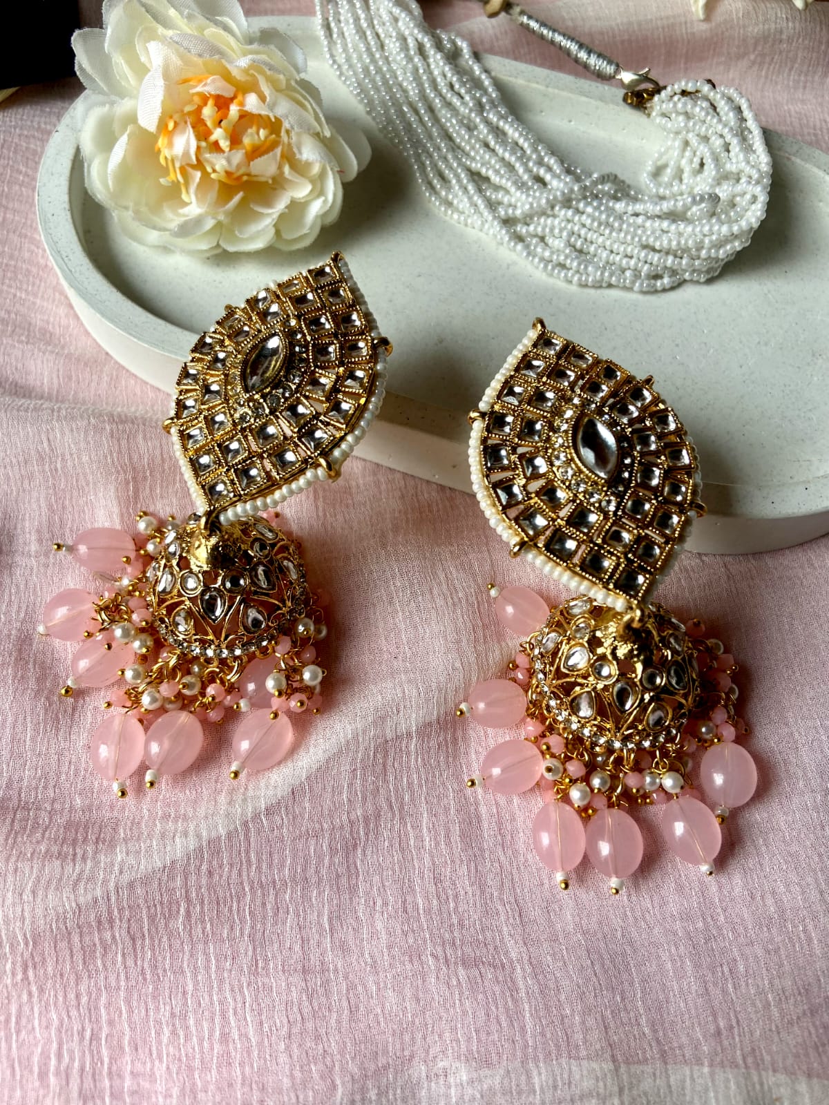 Nilufaar Real Kundan Jhumka