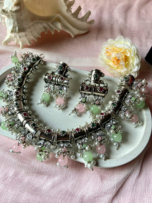 Madhobi-Exclusive Design Bridal Set (Silver)