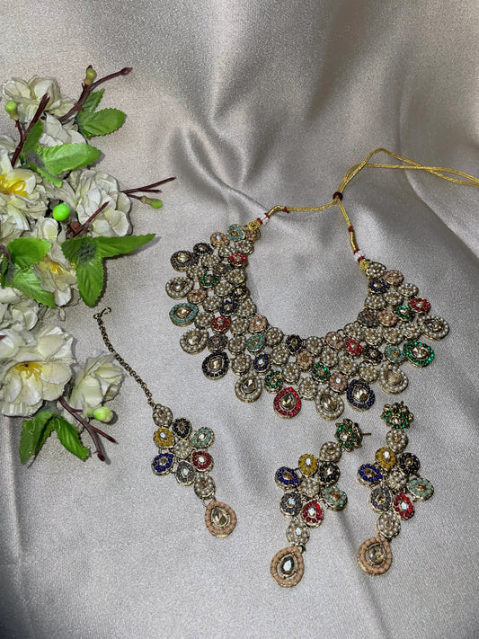 Bingsho - Pakistani Oxidize Bridal Set