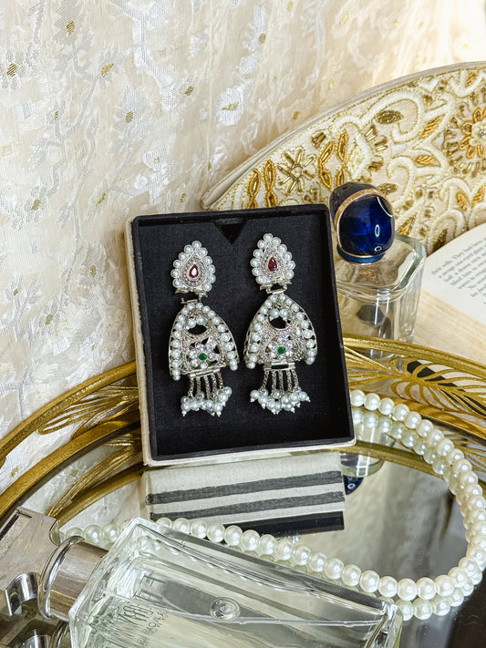 Premrita -High Quality Silver Jhumka