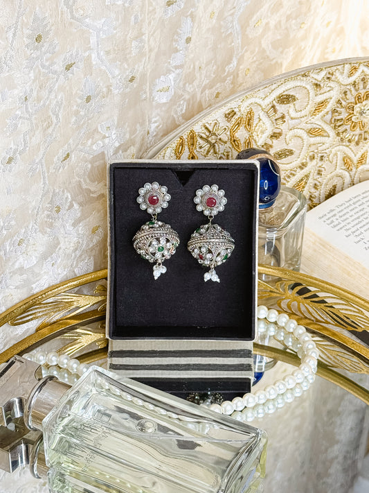 Josna -High Quality Silver Jhumka