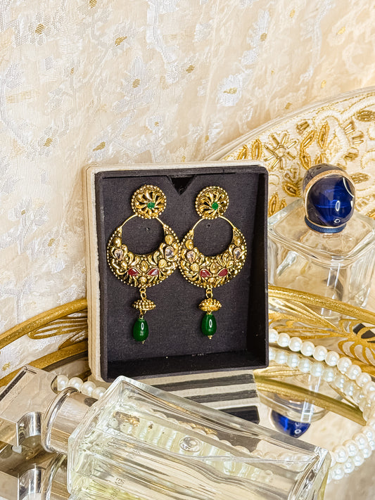 Aayushi  - Gold Polished Jhumka