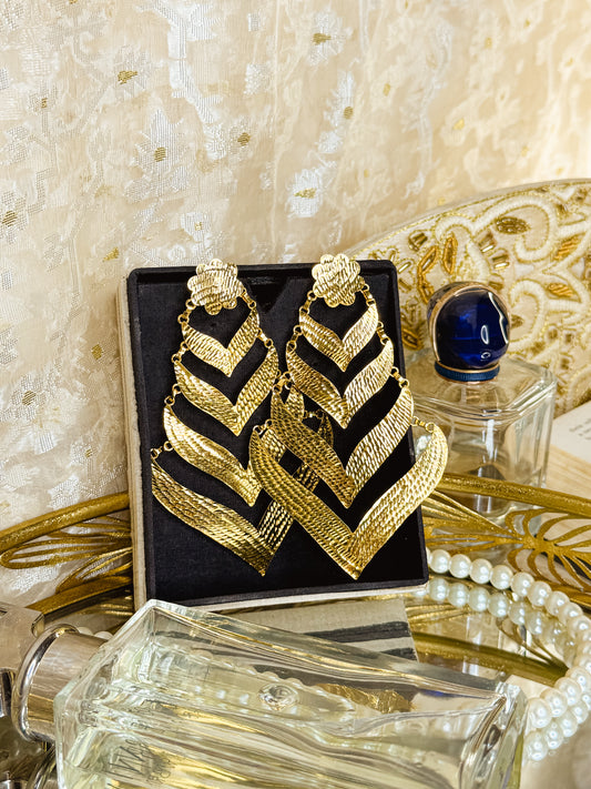 Aarohi- Katai Gold Polished Jhumka