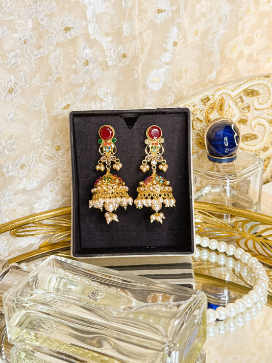 Aakanksha - Gold Polished Jhumka