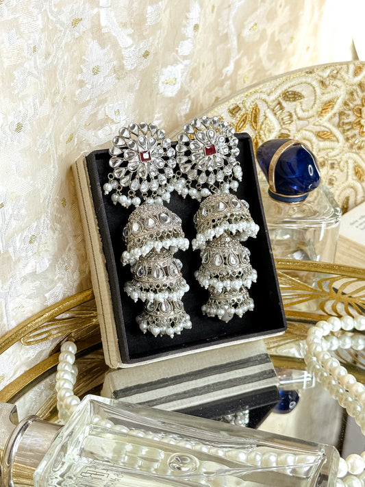 Torongo-High Quality Silver Jhumka