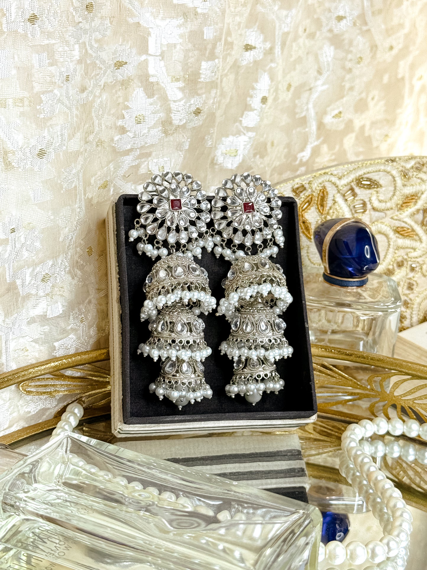 Torongo-High Quality Silver Jhumka
