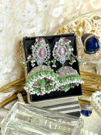 Onuronon-High Quality Silver Tana Jhumka